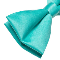 Turquoise Solid Pre-tied Bowtie