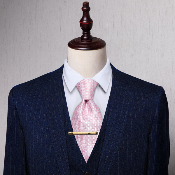 Light Pink novelty necktie with clip  