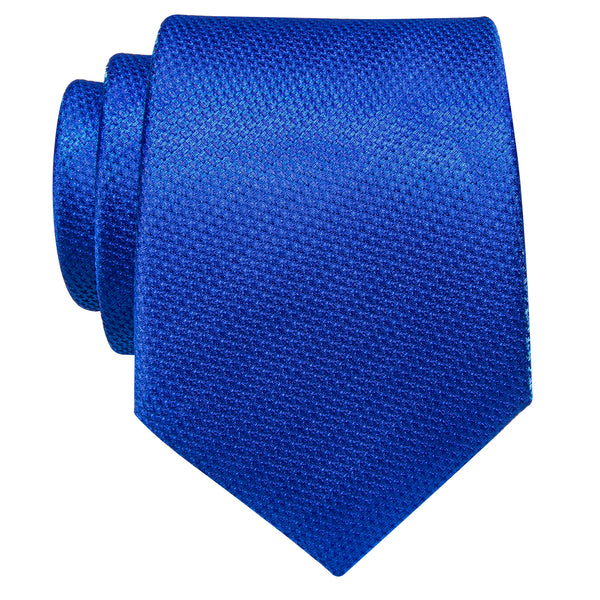 YourTies Men's Tie Royal Blue Solid Silk Necktie Business