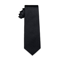 Classic Black Solid Silk Necktie