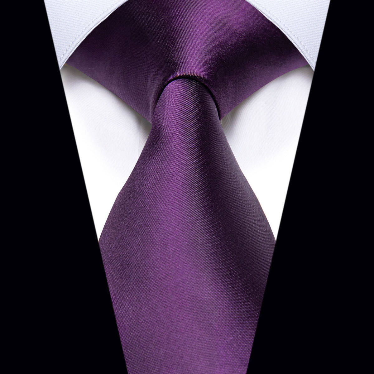 Deep Purple Solid Silk Necktie