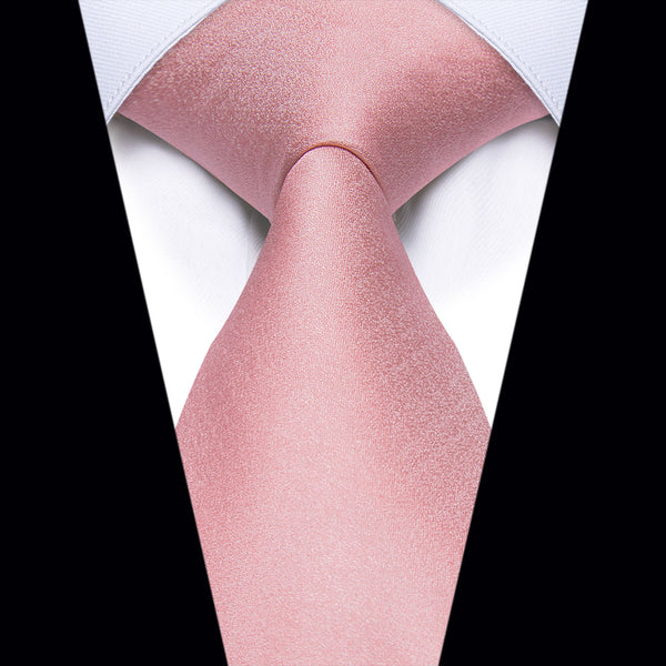 Pink solid business necktie 