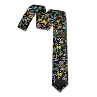 Green Butterfly Skinny Tie Set with Tie Clip