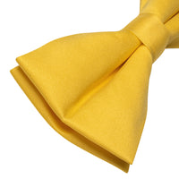 Yellow Solid Pre-tied Bowtie