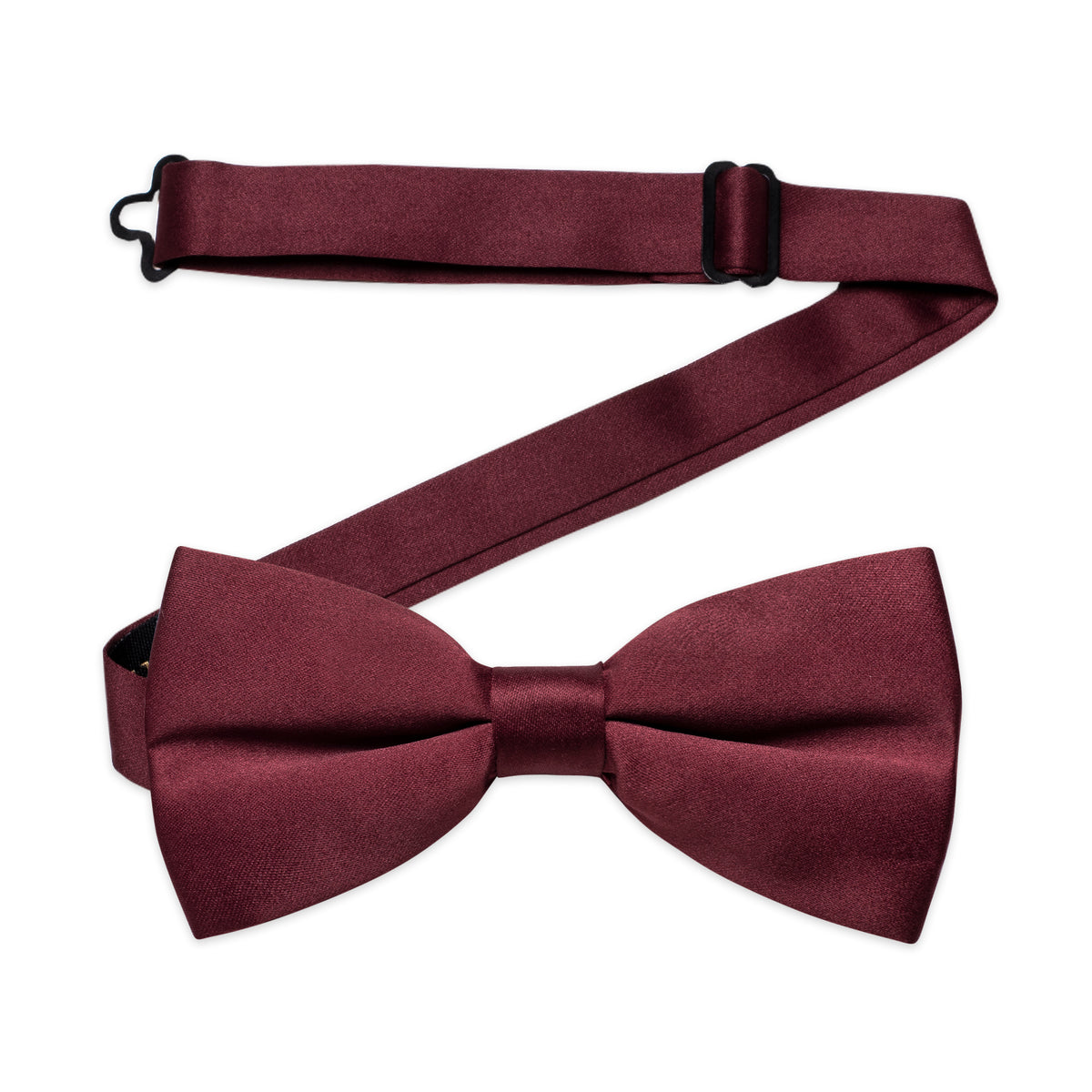 Burgundy Red Solid Pre-tied Bowtie