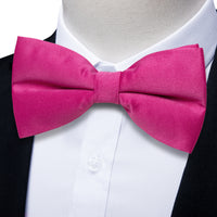 Rose Pink Solid Father and Son Bowtie